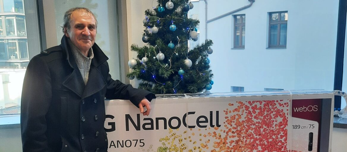 Pan Komůrka je výhercem televize v rámci kampaně Doporuč kamaráda